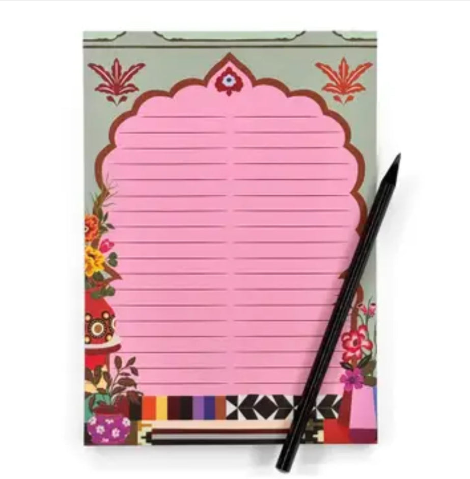 Abstract/floral lined A5 notepad