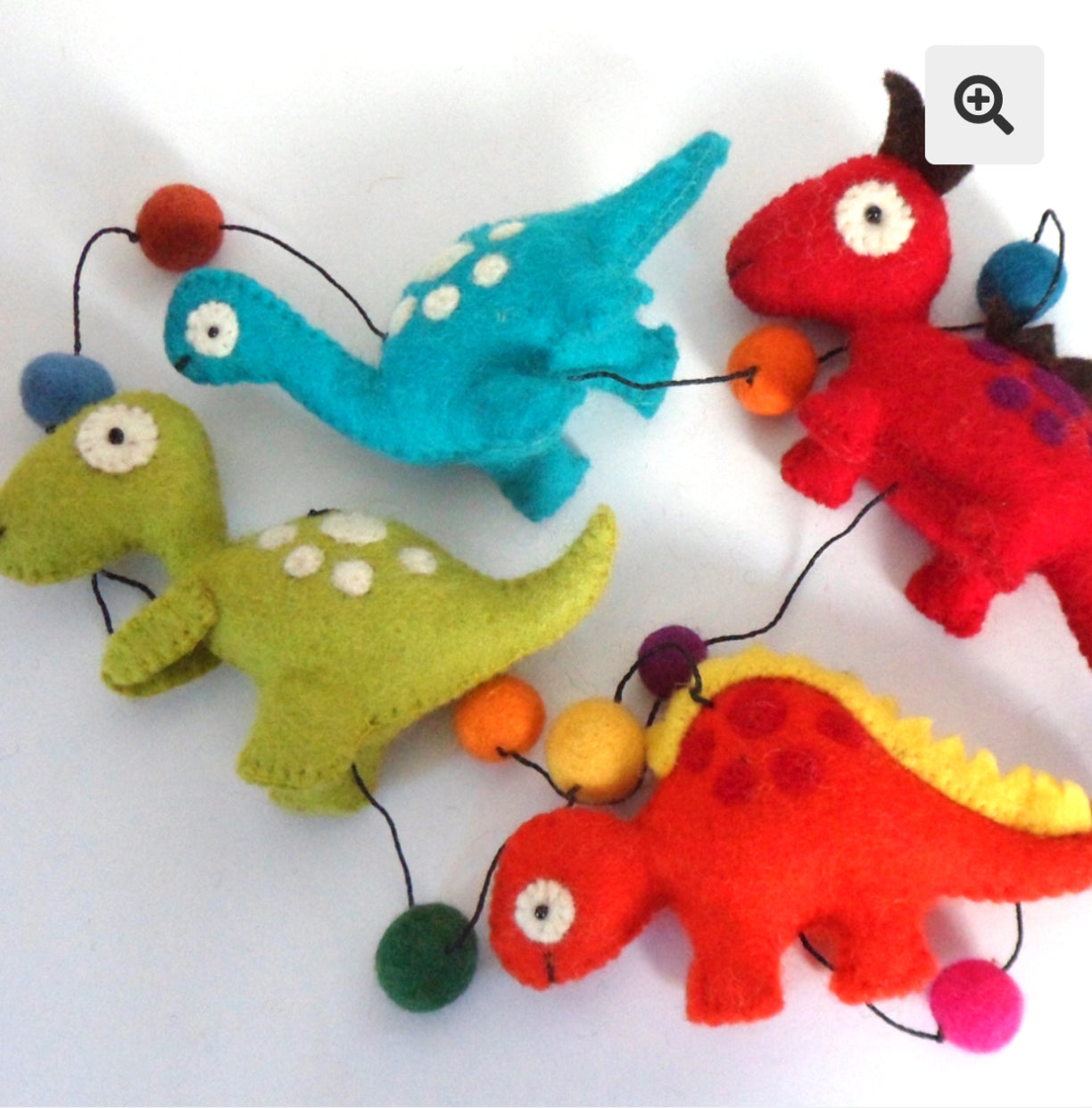 Dinosaur string - bright colours