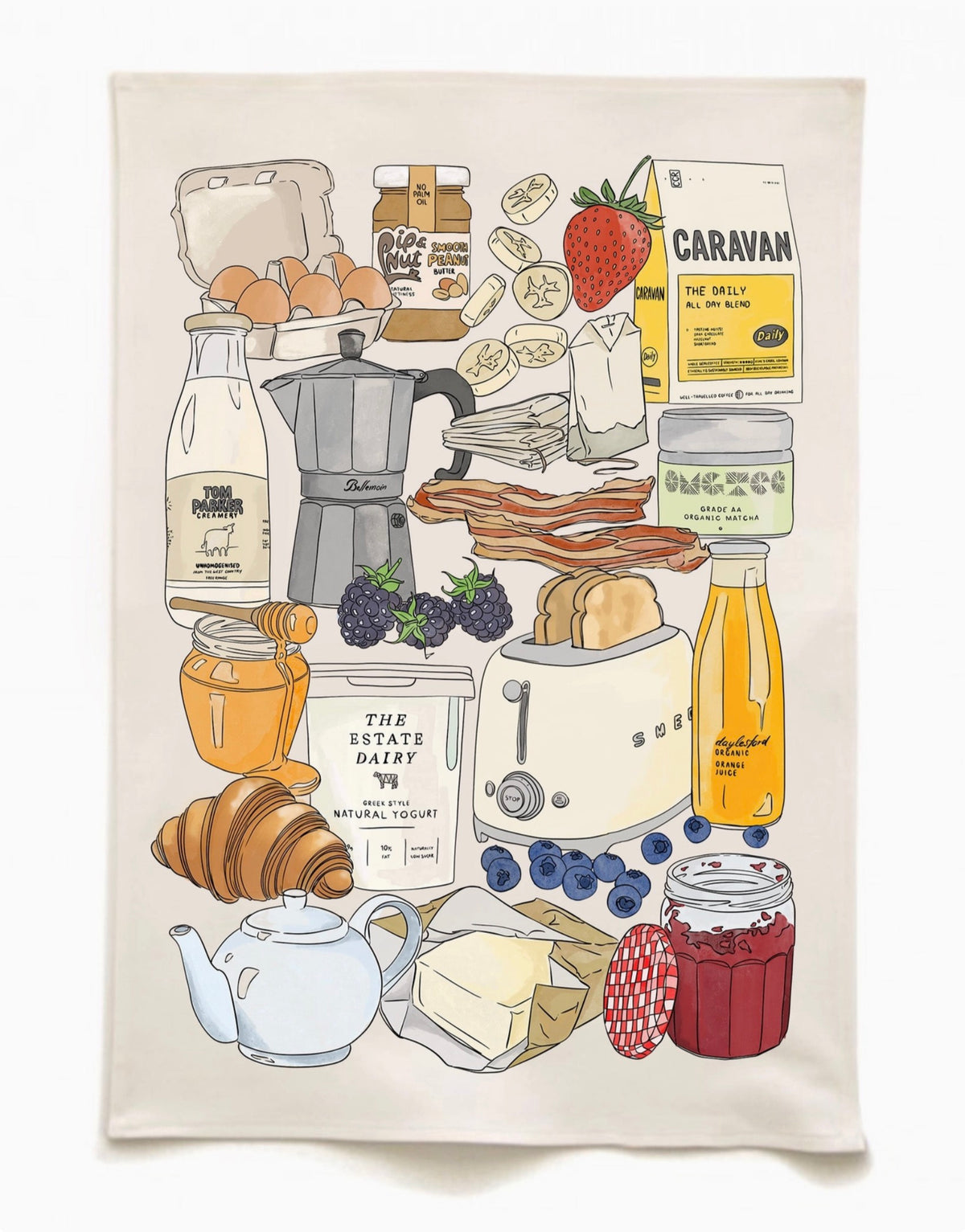 Breakfast tea towel