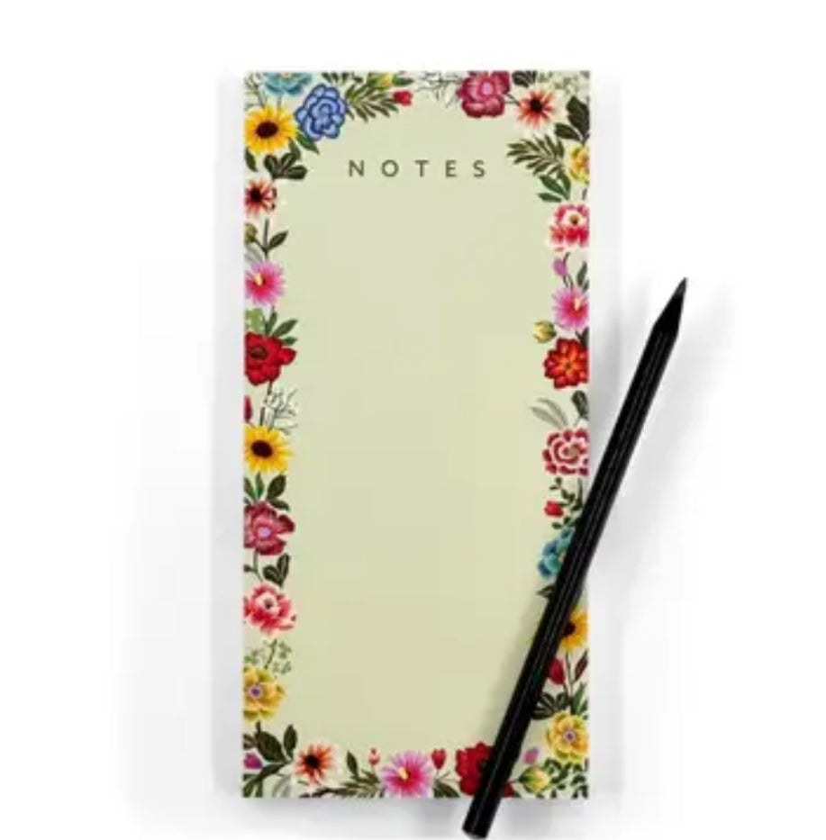 Floral botanical to-do list notepad