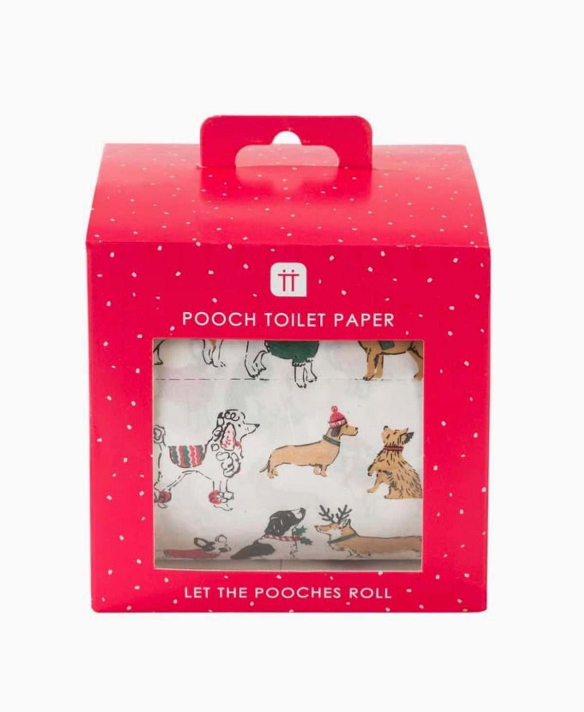 Christmas dog toilet roll