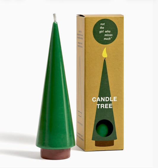 Handmade large winter fir candle