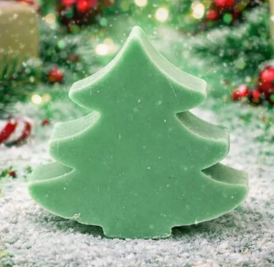 Handmade Christmas tree soap