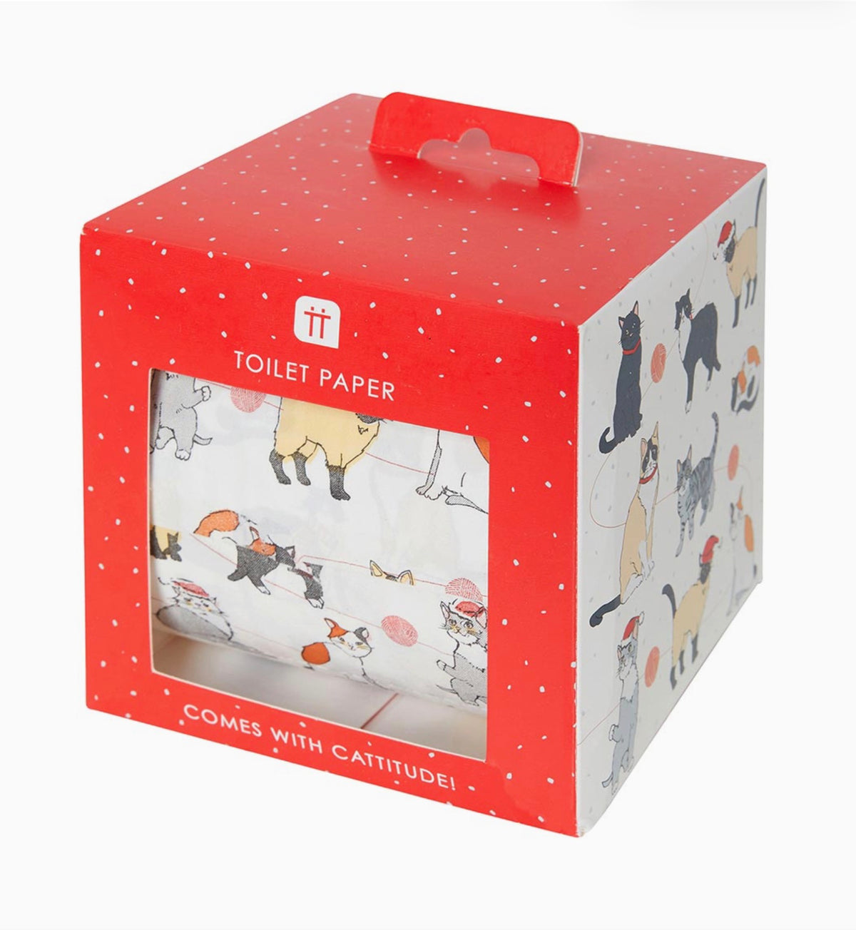 Christmas cat toilet roll