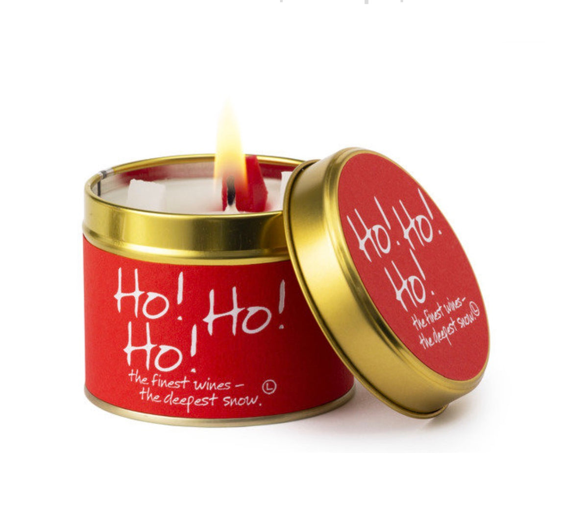 Ho Ho Ho tin candle