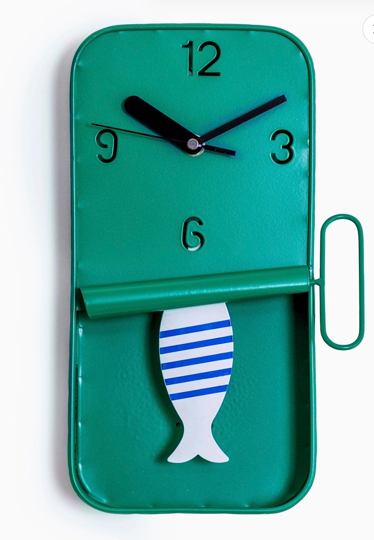 Sardine tin wall clock