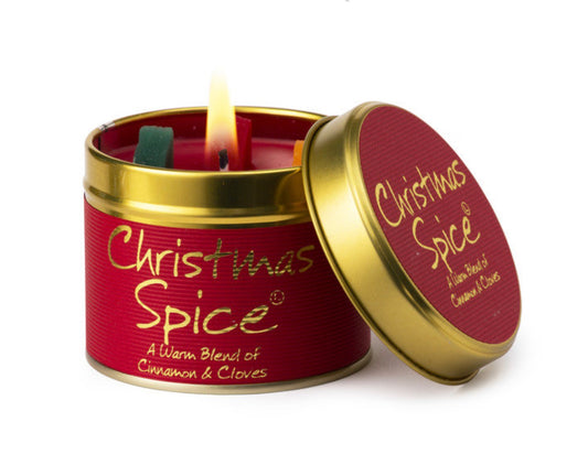Christmas spice tin candle
