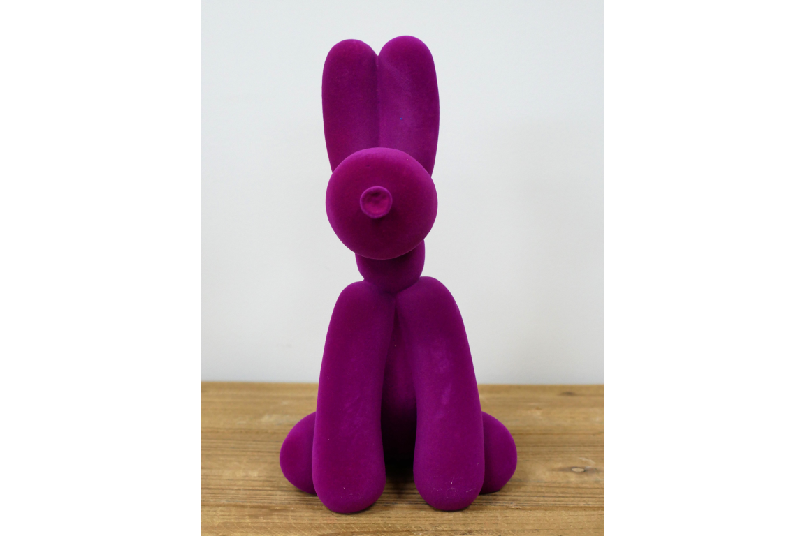 Purple velvet dog